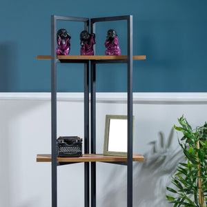 Étagère Bjerringbro 150 x 55 x 24 cm Noir / Aspect noyer [en.casa]