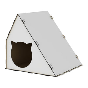 Maison pour chat Lani 40x42x40 cm Blanc [en.casa]