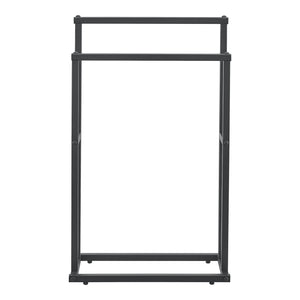 Porte-serviettes avec 2 barres 78 x 48 x 24 cm Noir [en.casa]