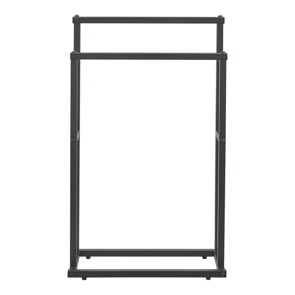 Porte-serviettes avec 2 barres 78 x 48 x 24 cm Noir [en.casa]