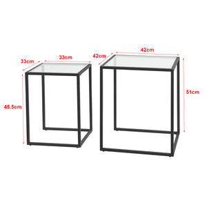 Table de salle à manger Holstebro Noir/Transparent [en.casa]