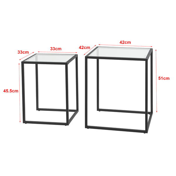 Table de salle à manger Holstebro Noir/Transparent [en.casa]