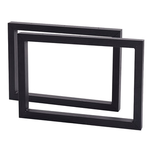 Structure de table Lunderskov lot de 2 acier 35x50cm noir [en.casa]