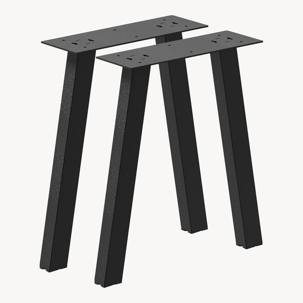 Structure de table Mariager lot de 2 acier 40x37,5 cm noir [en.casa]