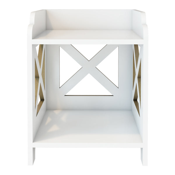 Organisateur de salle de bain Struer 23x20x22 cm Blanc [en.casa]