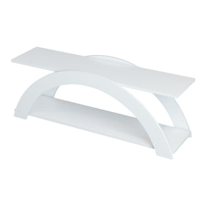 Meuble TV Langebæk avec surface de stockage 45 x 120 x 33 cm blanc [en.casa]