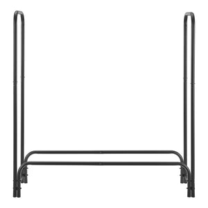 Range-bûches Kwethluk pour intérieur extérieur 124 x 124 x 34,5 cm noir [casa.pro]