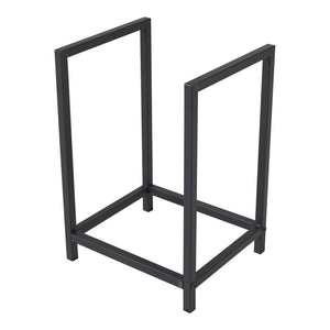 Range-bûches Torsås en acier 40 x 30 x 50 cm noir [en.casa]
