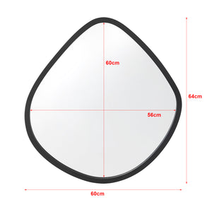 Miroir mural Galatone noir mat 64x60cm [en.casa]