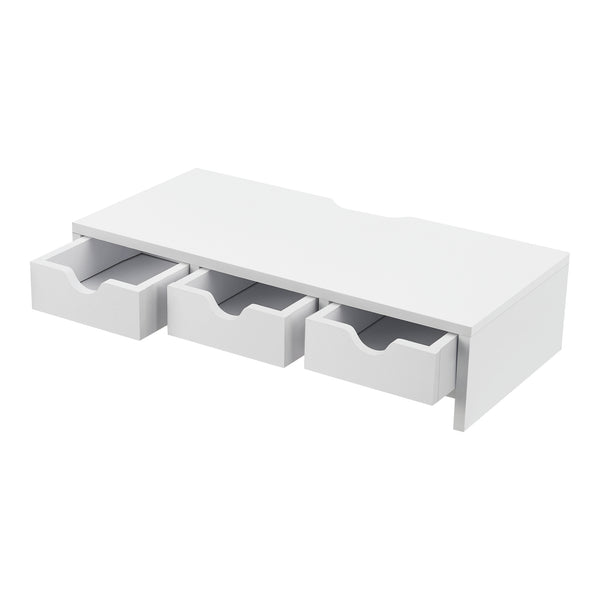 Support d'écran Ruovesi MDF 12 x 51 x 25 cm blanc [en.casa]
