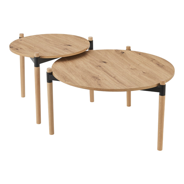 Table basse Kristinestad en set Nature [en.casa]