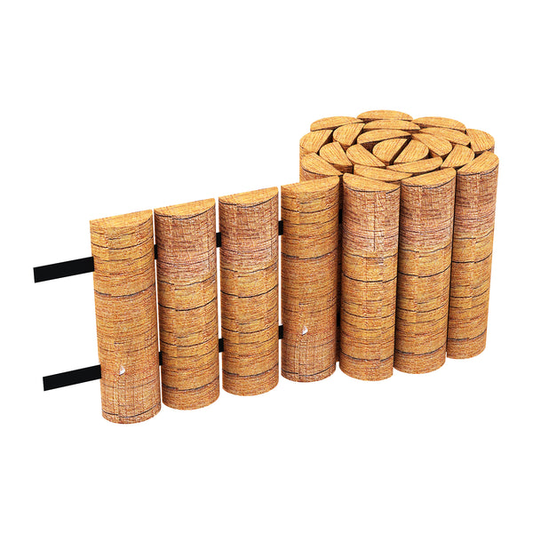 Palisade Rotta 150x20 cm Naturel [en.casa]