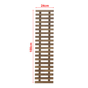 Ensemble d'étagères murales pour pots de fleurs Herwijnen 3 pièces 100x24cm Ton bois foncé [en.casa]