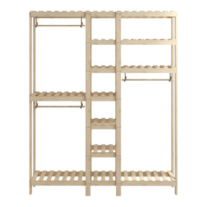 Porte-manteau Fjaler 190x150x37 cm Bois de pin [en.casa]