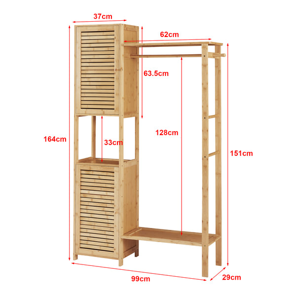 Porte-manteau Oldsum en bambou [en.casa]