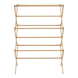 Étendoir pliable Grinau en bambou [en.casa]