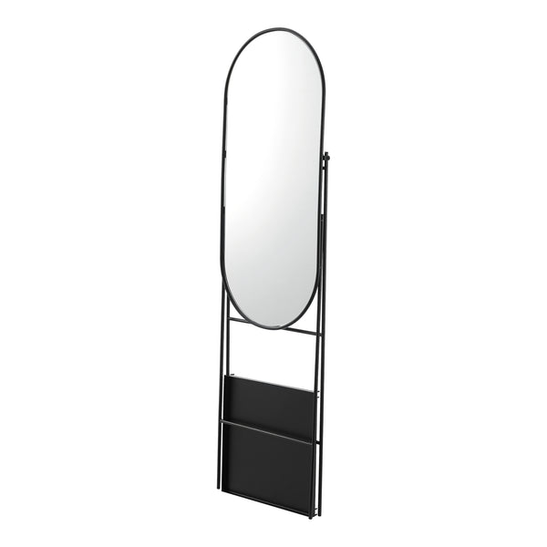 Miroir sur pied Perano 160 x 46 x 50 cm noir [en.casa]