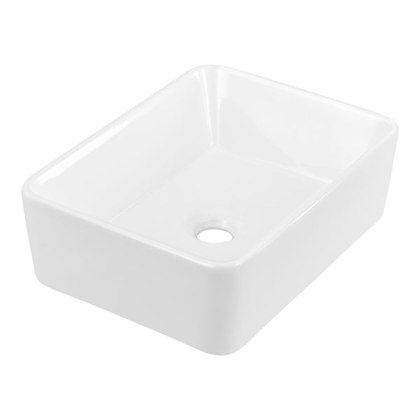 Lavabo à poser Svendborg céramique 13 x 40 x 30 cm blanc [neu.haus]