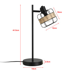 Lampe de table Shields Noir / Beige [lux.pro]