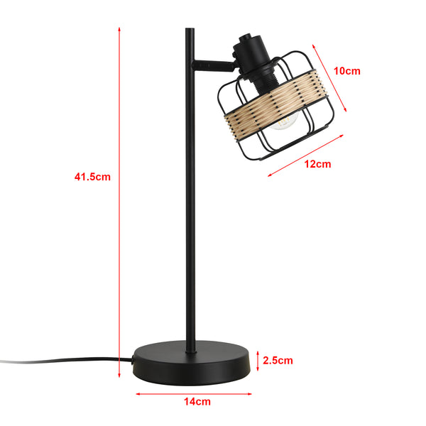 Lampe de table Shields Noir / Beige [lux.pro]