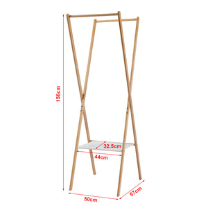 Porte-manteau pliant Iisalmi Bambou [en.casa]