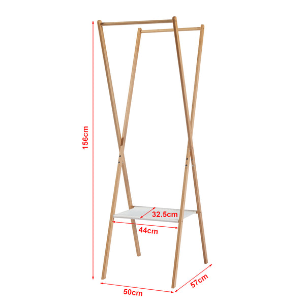 Porte-manteau pliant Iisalmi Bambou [en.casa]