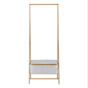Portemanteau Iitti bambou polyester 159 x 60 x 45 cm naturel blanc [en.casa]