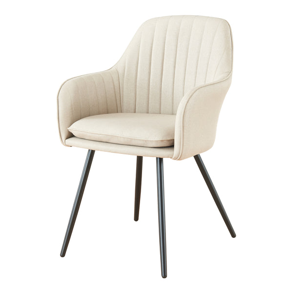 Chaise de salle à manger Kannonkoski en lot de 2 Beige [en.casa]