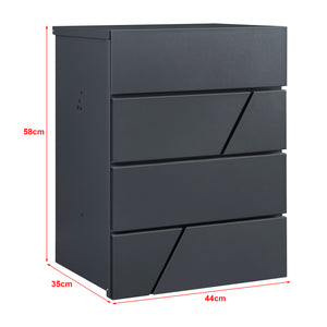 Boîte aux lettres Søllerød 58x44x35cm Anthracite [en.casa]