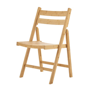 Lot de 2 chaises pliantes Gran bambou 78 x 45 x 40 cm naturel [en.casa]