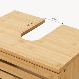 Meuble sous-lavabo Iveland 60x40x30cm Bambou [en.casa]