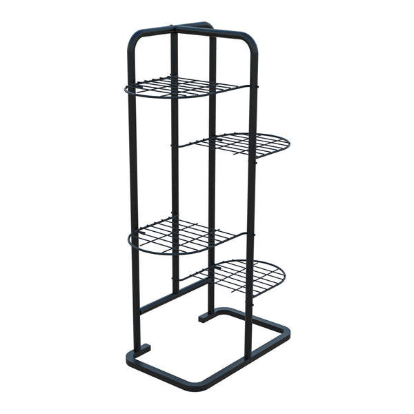 Support de plantes Pedersöre à 4 niveaux métal 83 x 52 x 25 cm noir [en.casa]