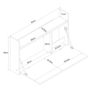 Bureau rabattable Rautalampi [en.casa]