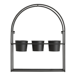 Étagère murale pour plantes Merikarvia métal 65 x 52 x 15 cm noir [en.casa]