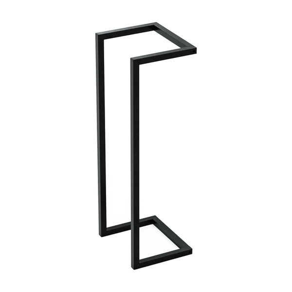 Porte-serviettes mural Loppa acier 70 x 25 x 20 cm noir [en.casa]