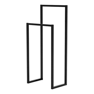 Portant à vêtements Holtålen avec deux barres de penderie acier 90 x 40 x 25 cm noir [en.casa]