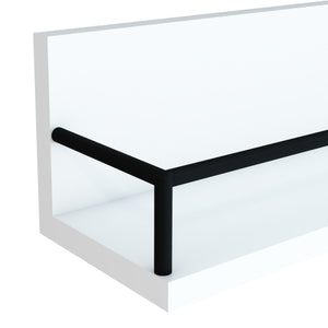 Étagère murale Grue lot de 2 Blanc/Noir [en.casa]