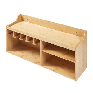 Organisateur d'outils mural Gjemnes bambou 86 x 25 x 45 cm naturel [en.casa]