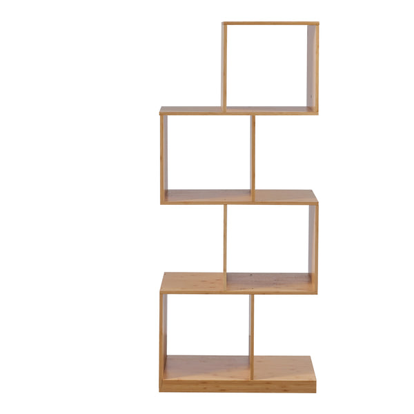 Bibliothèque Gullspång à 4 niveaux bambou 130 x 55 x 30 cm naturel [en.casa]