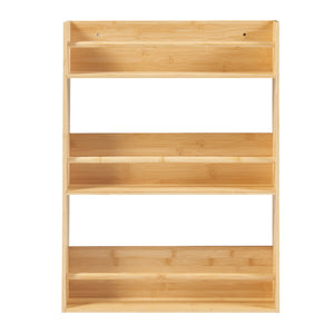 Étagère murale Hareid à 3 niveaux bambou 80 x 60 x 12 cm naturel [en.casa]