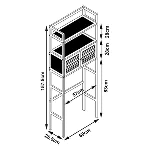Étagère de salle de bain Haugesund 158x60x26 cm Bambou [en.casa]