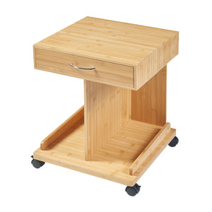 Table roulante Jokkmokk 56,5x43x43 cm Bambou [en.casa]