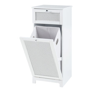 Armoire à linge Karlsøy 90x38x40cm Blanc [en.casa]