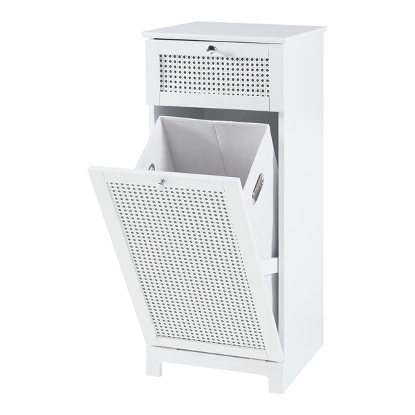 Armoire à linge Karlsøy 90x38x40cm Blanc [en.casa]