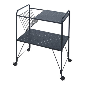 Chariot de service Austrheim 73 x 50 x 33 cm noir [en.casa]