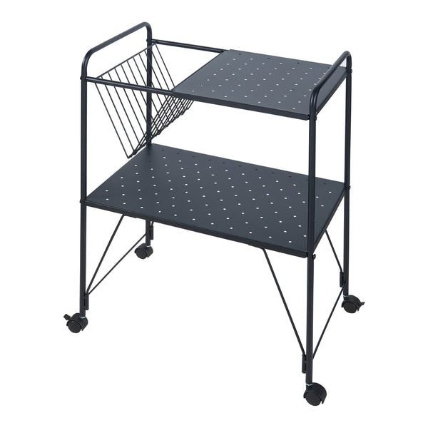 Chariot de service Austrheim 73 x 50 x 33 cm noir [en.casa]