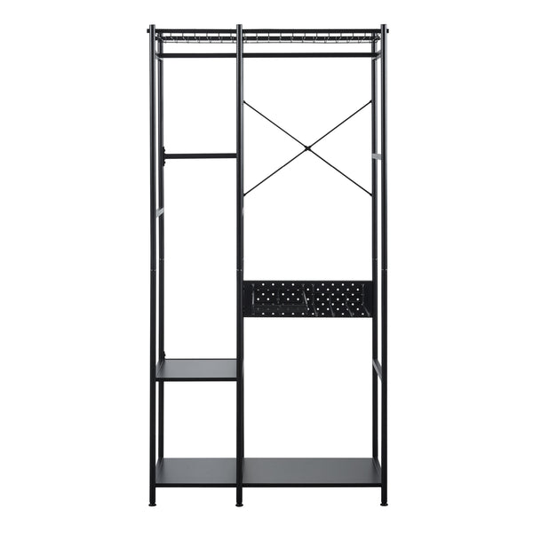 Porte-manteau Brønnøy 182x90x46cm Noir [en.casa]