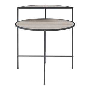 Table d'appoint Fyresdal Noir/Aspect chêne [en.casa]