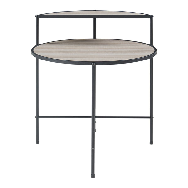 Table d'appoint Fyresdal Noir/Aspect chêne [en.casa]