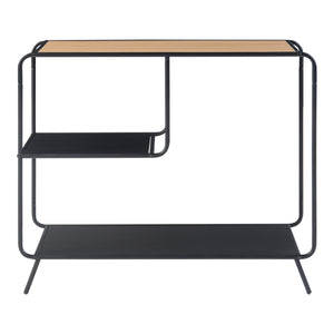 Console Krødsherad 83x102x36cm Noir/Chêne [en.casa]